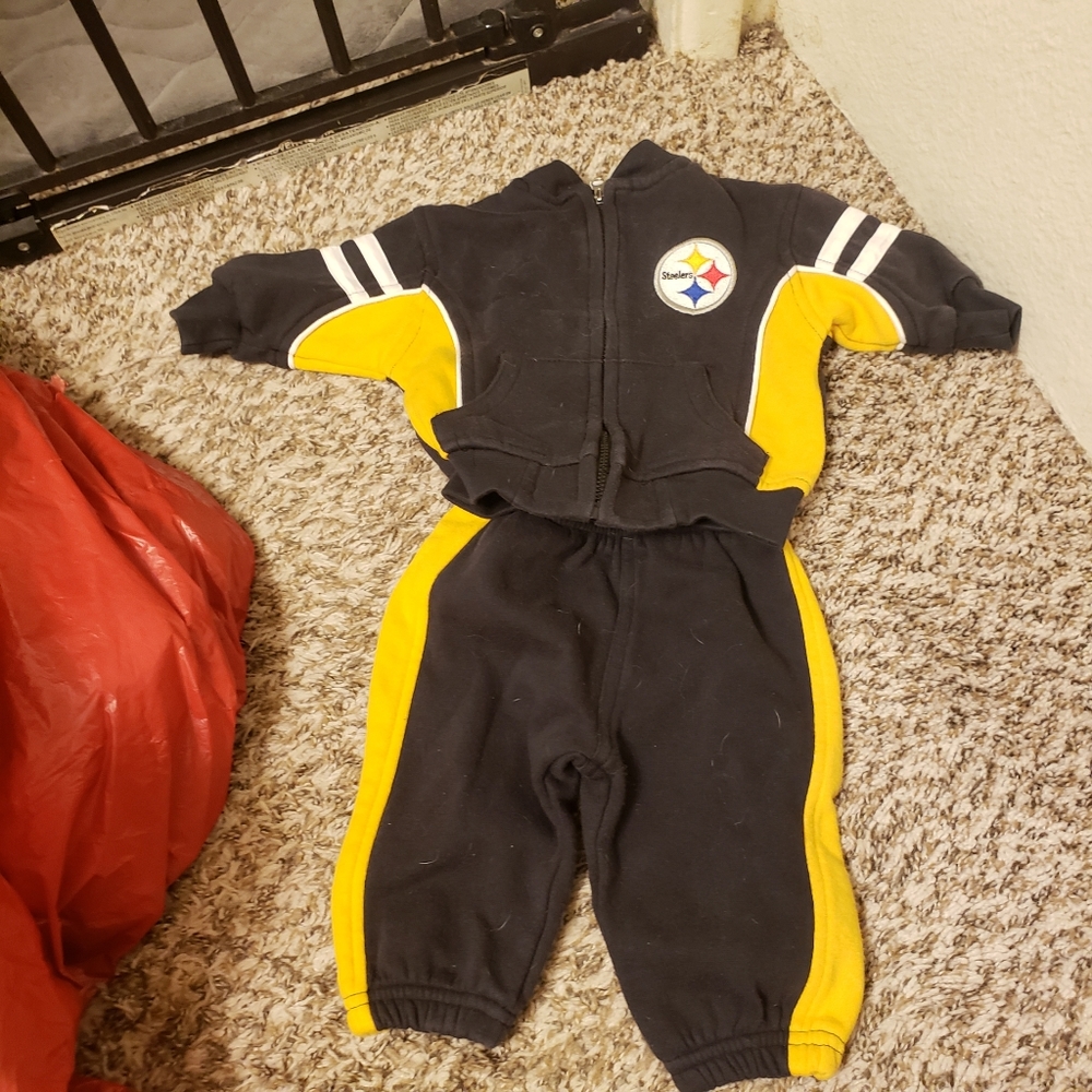 kids steelers pant suit